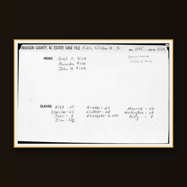 Estate case file