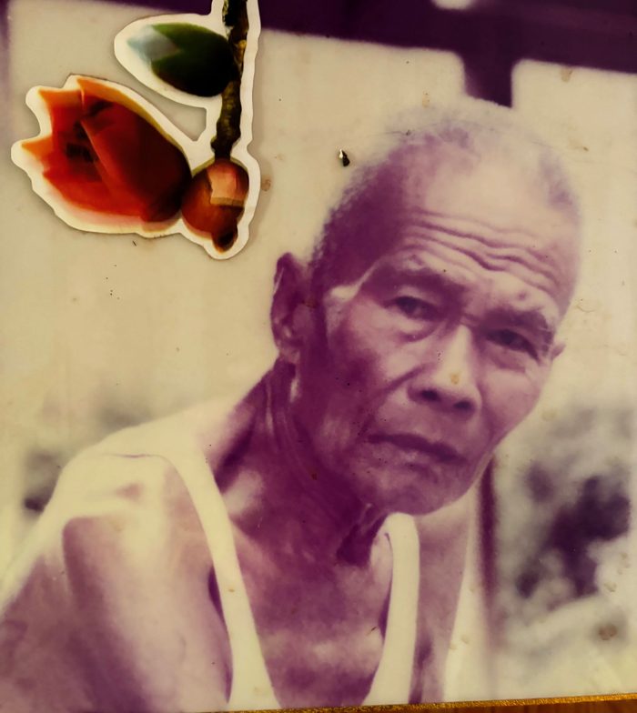 Original portrait with heavy color cast